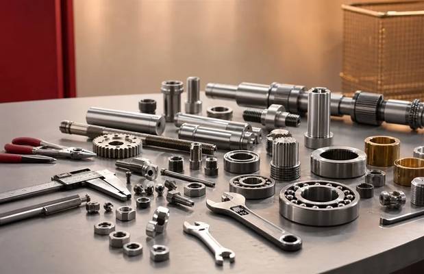 Representative engineering tools, fasteners and components visual