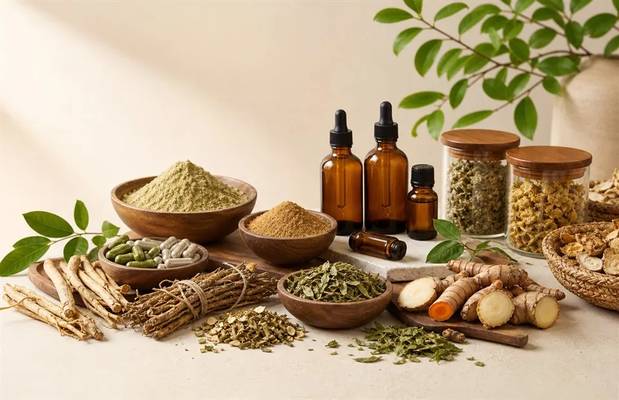 Representative herbal and wellness product visual