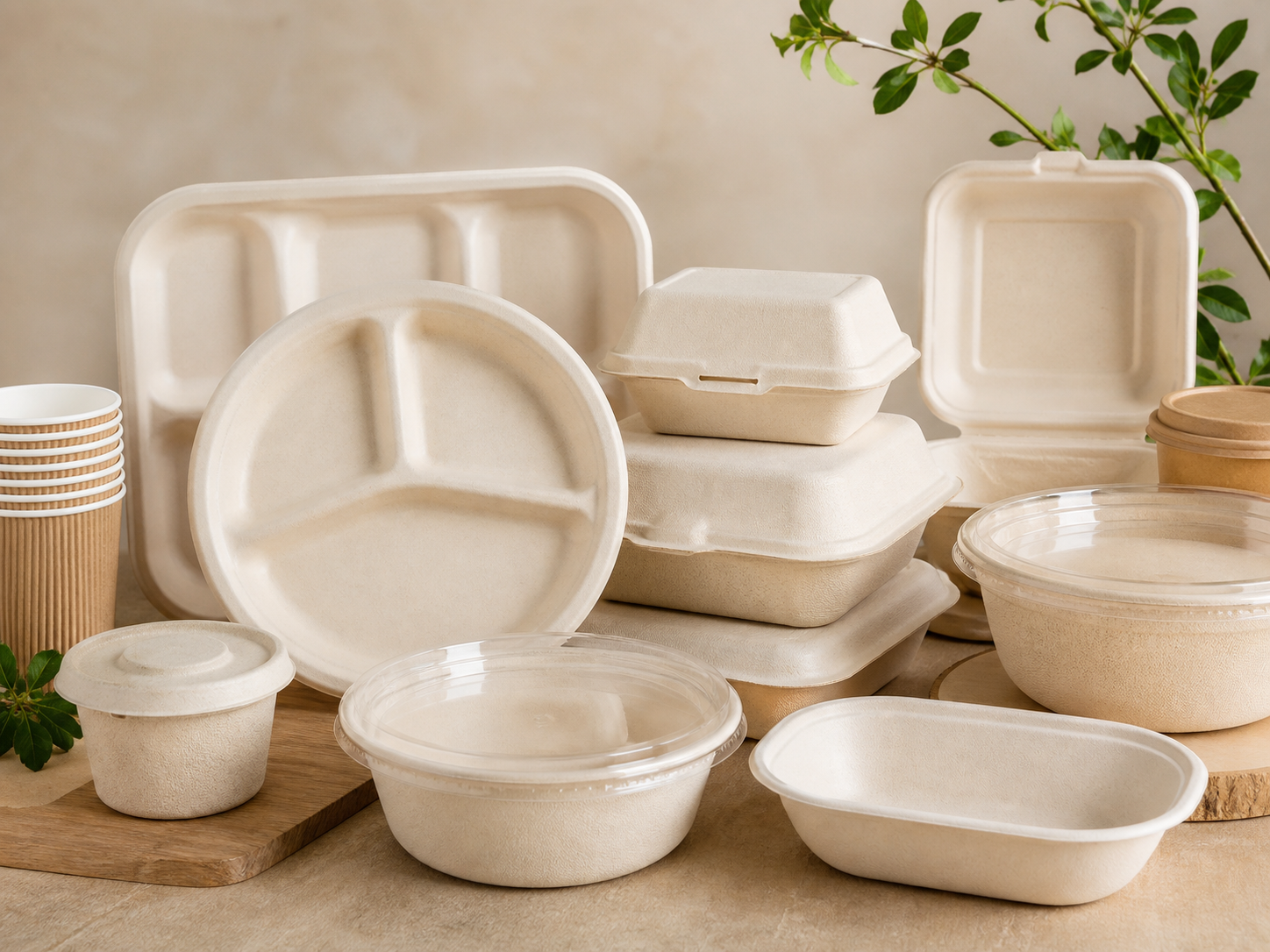 Bagasse tableware and food packaging