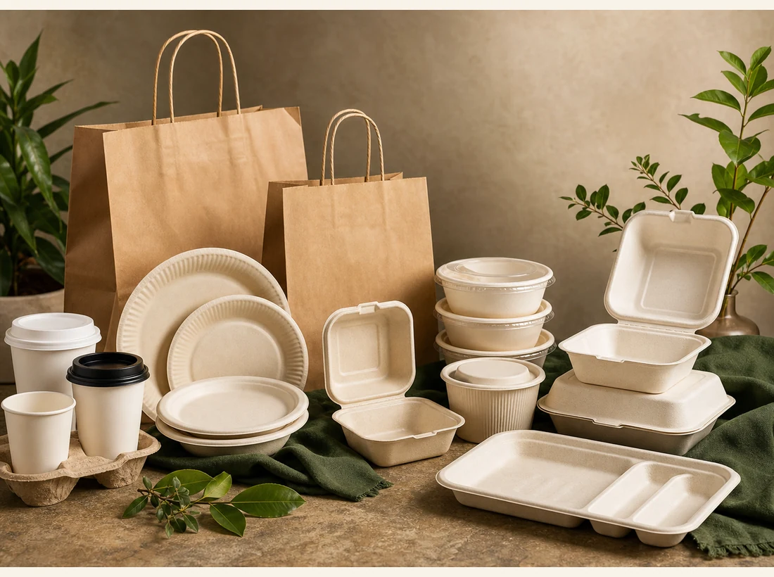 Premium compostable bags, bagasse plates, bowls, cups and clamshells